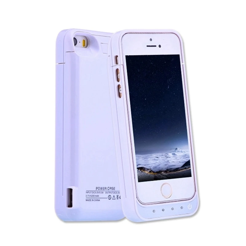Goedkoop Power Case voor iphone 5 5g 5 s 5c se 4200 mAh Case Charger voor Apple iphone 5 5g 5 s 5c SE Externe Batterij Bank Covers