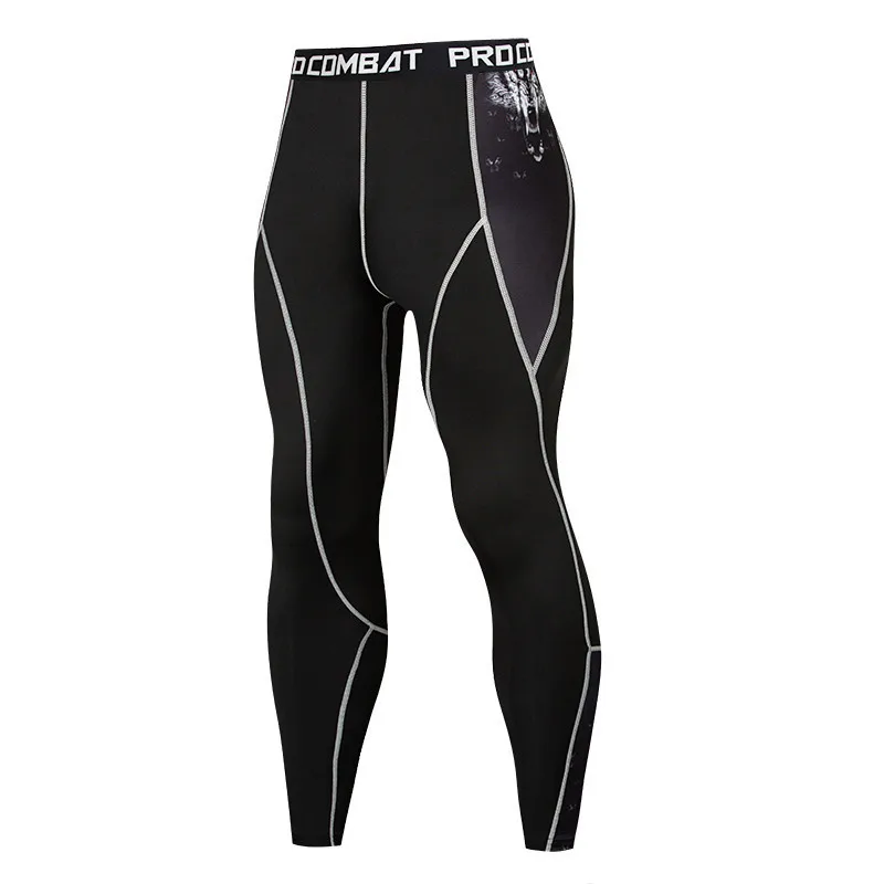 

Brand Men's 3D Print Compression Slim Fit Pants Men's Gym Bodybuilding Fitness Skin Quick Dry Breathable Trousers