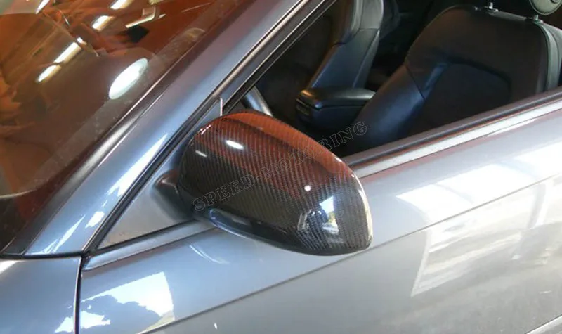 Углеродного волокна добавить на автомобиля боковое зеркало крышки для Ауди A4 B6 A4 B7 2006 2007 без Side Assist