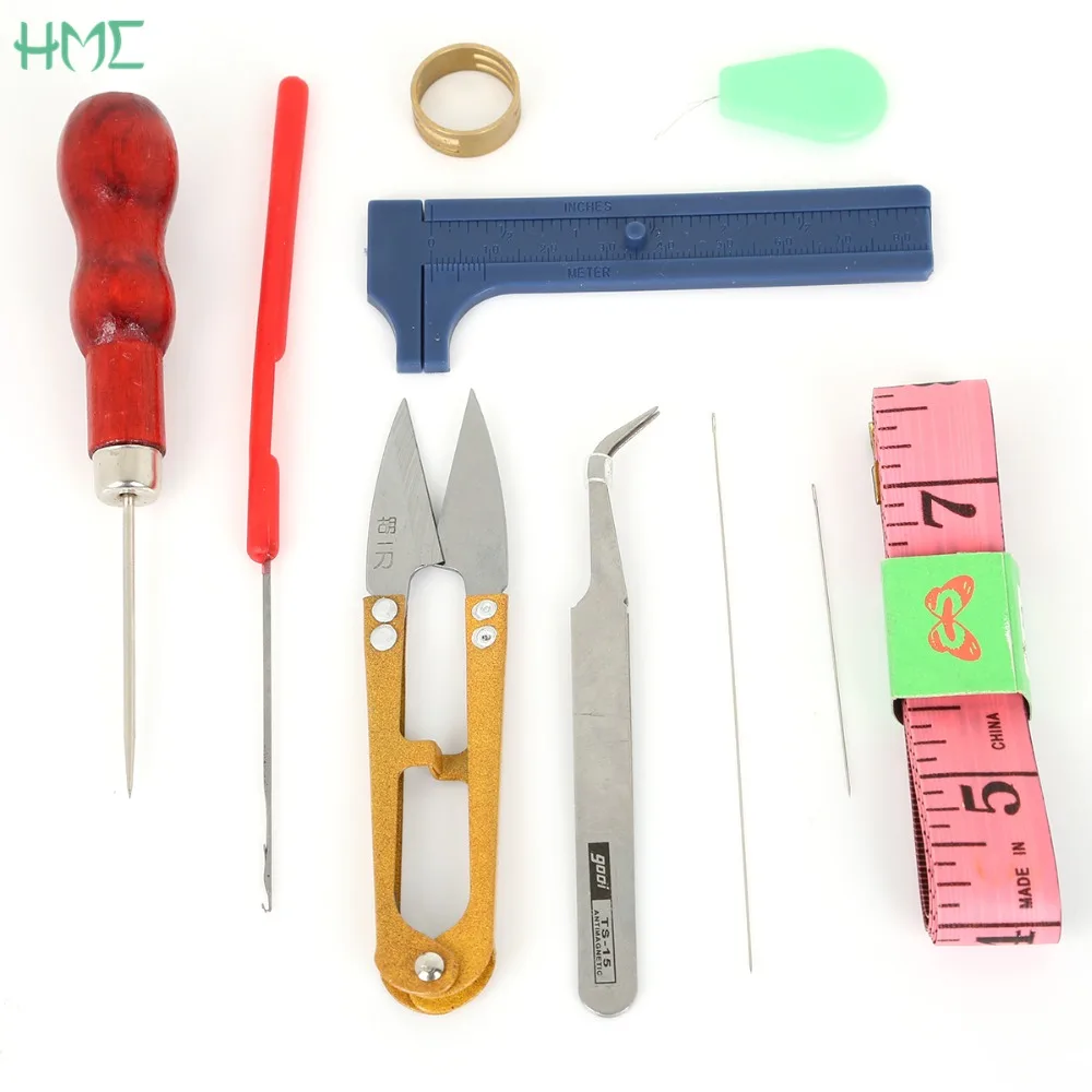 

1Set Jewelry Making Material Accessories Needle Ruler Scissors Ring Tweezer Caliper Awl for DIY Beading Tool Kit Sets Findings