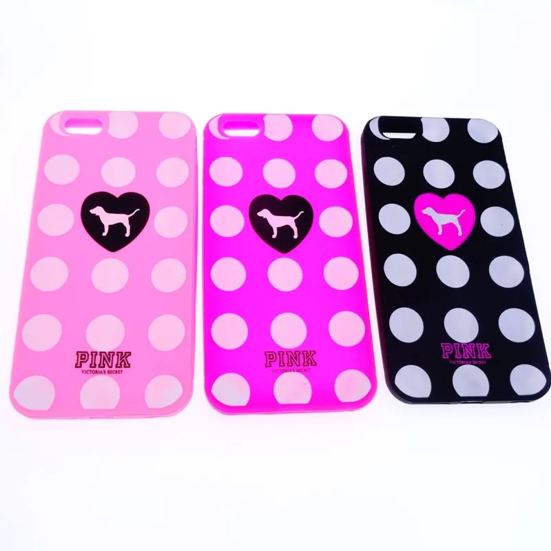 

Newest Arrival Cute Dog Polka Dot Colors Print Patterned Silicone Phone Cover Case for iPhone 6plus 6s Plus 5.5''