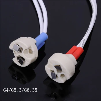 

5pcs G4/G5.3/G6.35 Halogen Lamp Base European LED Lamp Socket Ceramic MR11/MR16 Lamp Holder
