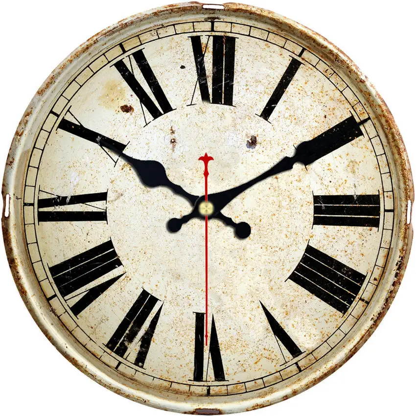 Шикарные Мэрилин красота винтажный Узор Деревянные картонные настенные часы, европейские ретро часы для шикарного домашнего офиса Кафе Декор - Цвет: Wall Clock 4
