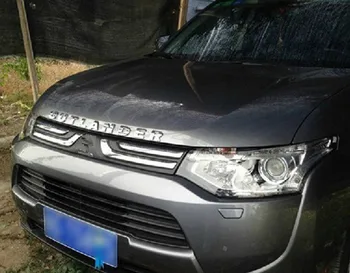 

304 stainless steel engine hood cowling LOGO For 2010-2016 Mitsubishi Outlander Samurai Car styling