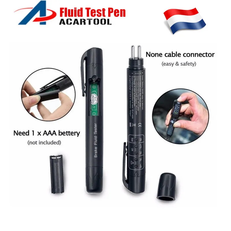 

Mini Electronic Brake Fluid Liquid Tester Pen Auto 5LED Car Fluid Liquid Tester Diagnostic Tool Test Brake Oil For DOT3 DOT4