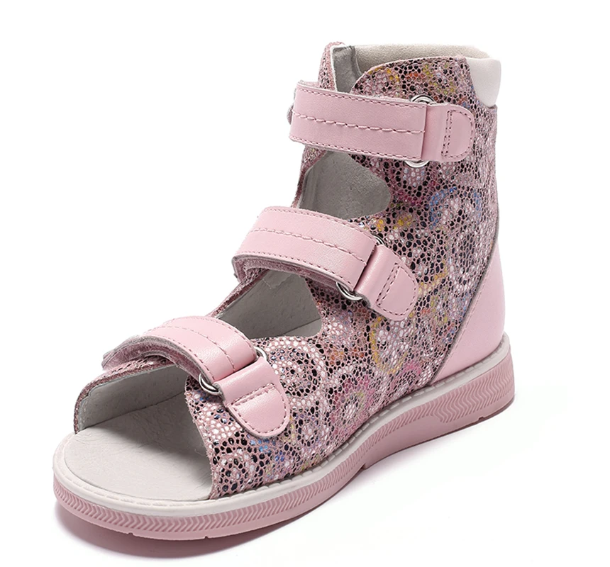 Princepard/ горячая распродажа; детские сандалии из натуральной тисненой кожи для девочек; ортопедическая обувь; летняя детская обувь принцессы