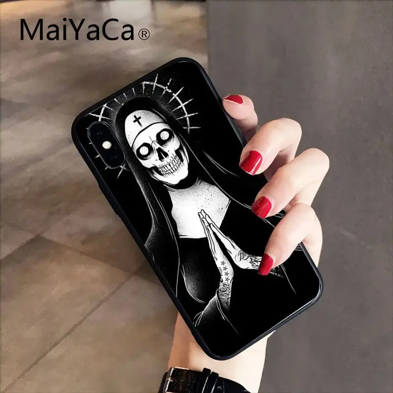 MaiYaCa Sister nun Custom Photo мягкий чехол для iPhone X XS MAX 6 6S 7 7plus 8 8Plus 5 5S XR 10 Чехол