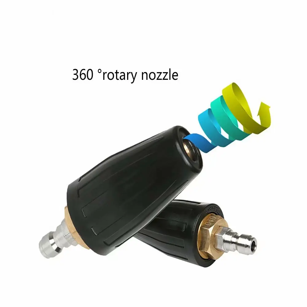 

1/4" Quick Connect Rotating Turbo Nozzle High Pressure Washer Cleaner Accessory 360 Degree Turbo Nozzles 4000 Psi