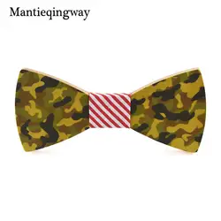 Mantieqingway личность дерево бабочкой камуфляж воротник Gravatas галстук мужской ручной работы деревянный галстук-бабочка для женихов Bowknots
