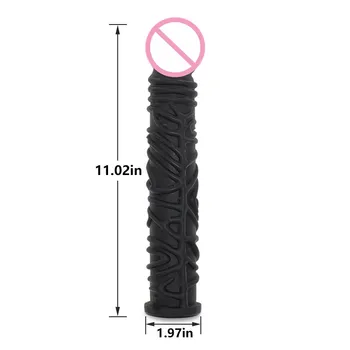 11Inches Big Realistic Black Dildo Super Soft Silicone Horse Dildo Sex Toys for Gay Women Adult Large Penis Sex Product 1