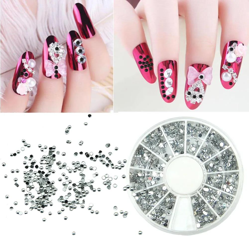 

Colorful Crystal 3D Nail Art Decoration Nail Crystal Jewelry Nail Art Tip Crystal Glitter Rhinestone Color Acrylic Diamond Drill