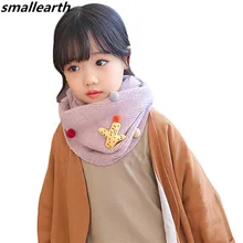 Осень-зима теплый детский вязаный шарф помпоном кактус дети шейный платок мальчиков шерстяного трикотажа воротник для маленьких девочек уплотнительное кольцо шарф нагрудники