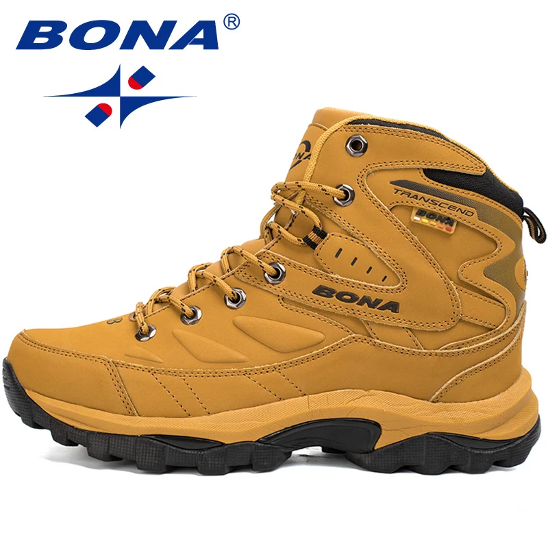 BONA-Sapatos de caminhada ao ar livre para homens, tênis de escalada, botas de montanha, tênis de caminhada e corrida, estilo novo e quente, frete grátis