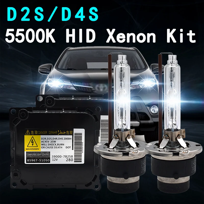 SKYJOYCE Супер Яркий D2S D4S HID комплект 35 Вт 5500 к металлическая основа D4S D2S HID лампы с OEM D4S D2S HID балласт