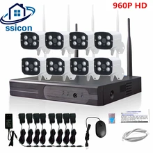 SSICON 8CH Security Camera Wifi Outdoor System 960P HD Waterproof IR Distance 20M P2P Wireless Surveillance CCTV Camera Kit 1TB