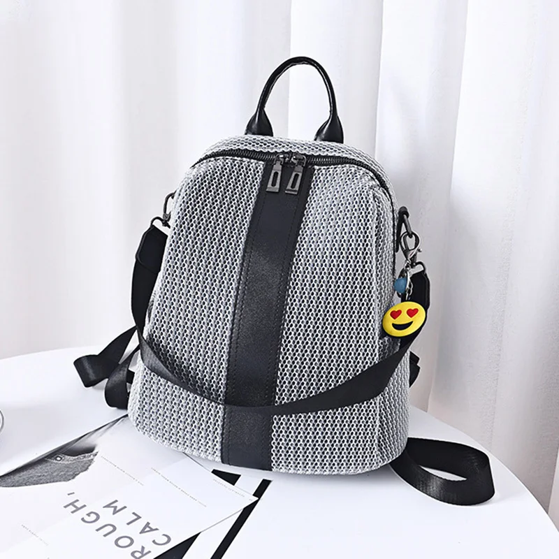 Female Travel Backpack Famous Brand College Lock Zipper Nylon Black Preppy Style School Bags For Teenagers Mochila Schoolbag
