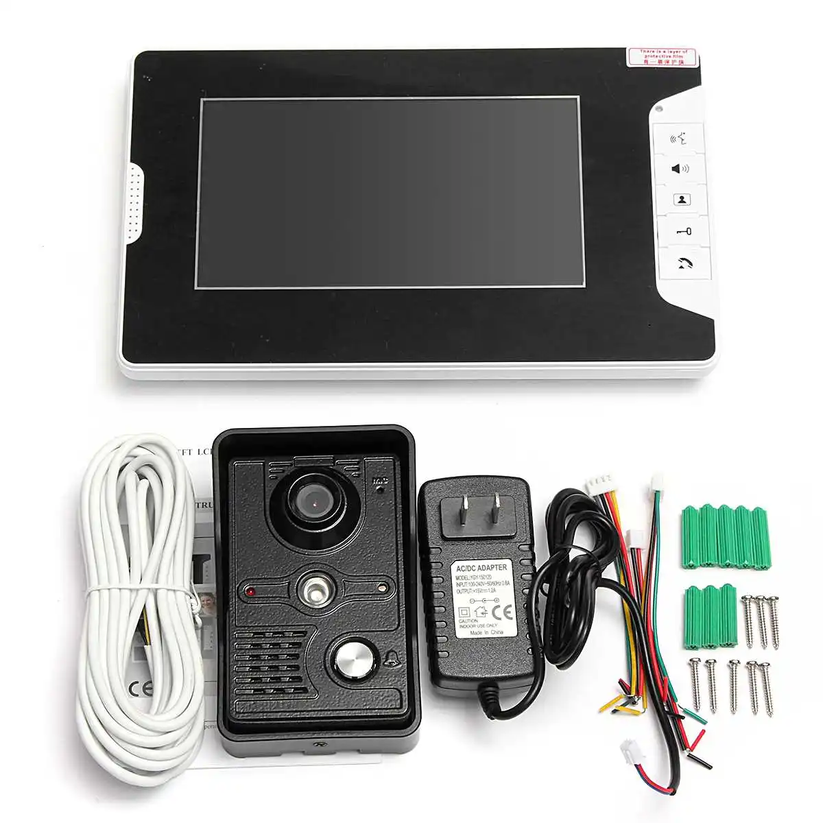

Wired 7" LCD Video Door Phone Doorbell Home Intercom System IR Camera 1-Monitor Speakerphone Access Control