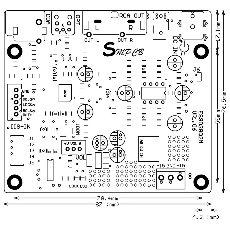 Lusya ES9038 Q2M DAC DSD декодер поддержка IIS 384 кГц коаксиальный волоконный DOP для hifi