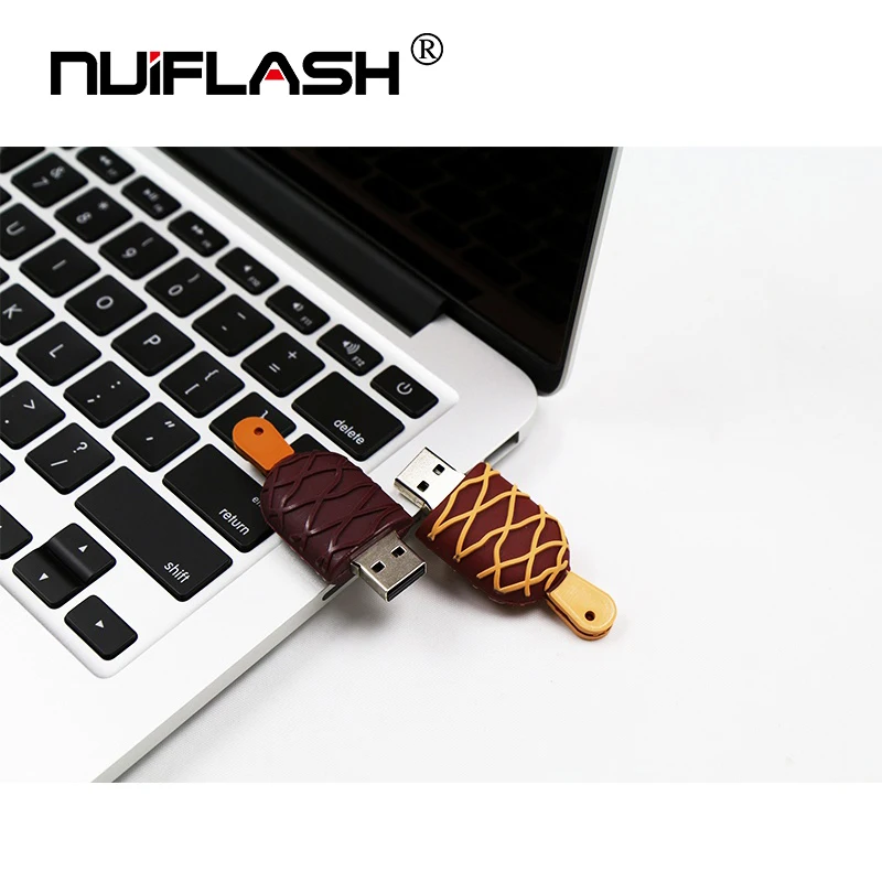 Usb в виде мороженого флеш-накопитель 4 GB/8 GB/16 GB/32 GB/64 GB pendrive силиконовые usb флэш-память 2,0 накопитель мультфильм u диск