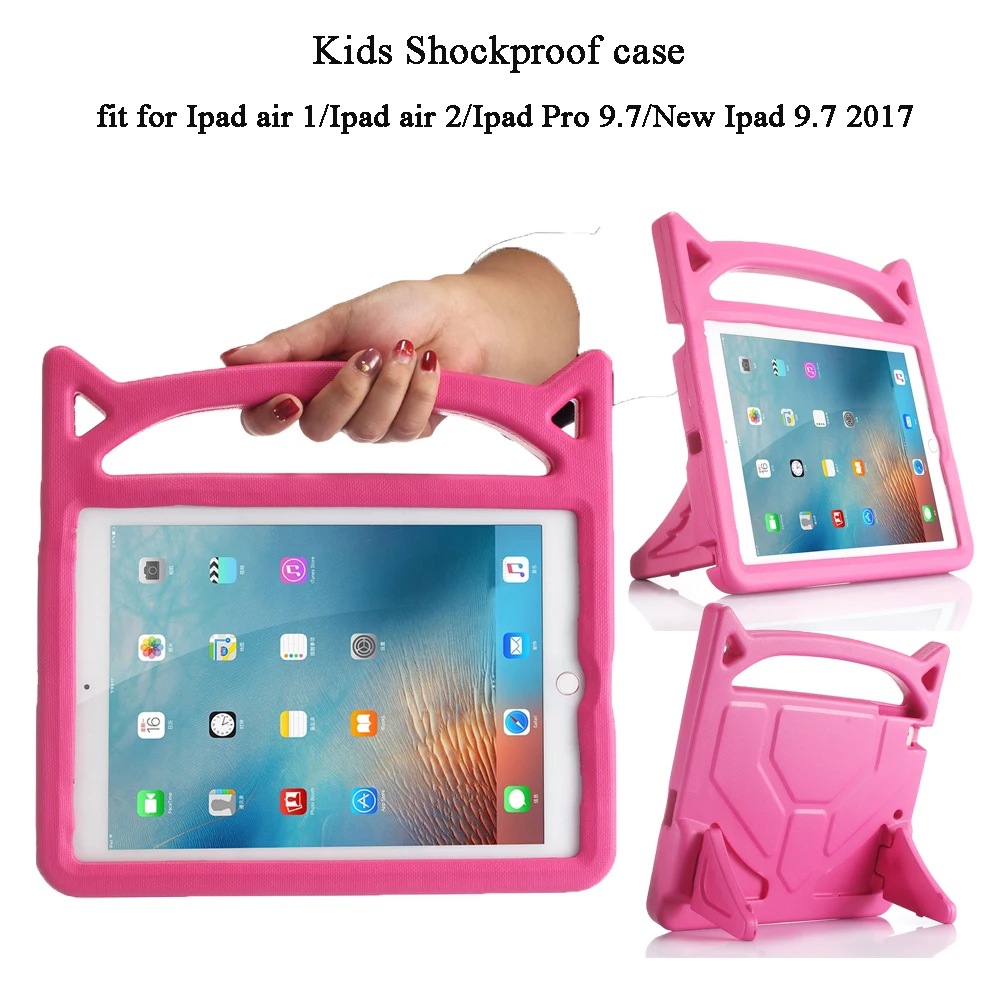 

Kids Shockproof Case for iPad air 1/2 for Ipad 9.7 2017 Cartoon EVA Soft Thick Foam Cover Stand Holder For Ipad Pro 9.7