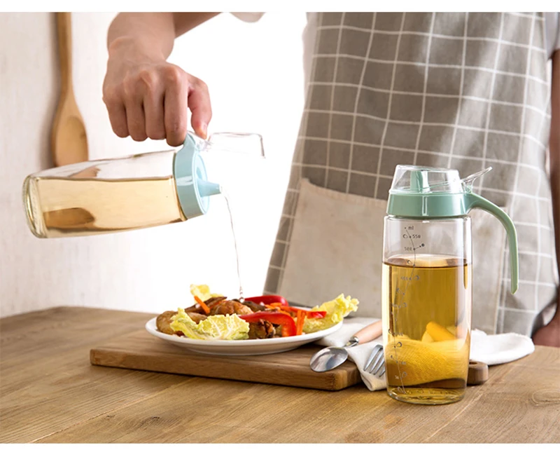 LIYIMENG 500ML Glass Jug Leakproof Oil Tank Vinegar Pot Soy Sauce Oil Bottle Vinegar Bottles Sesame Oil Pot Kitchen ToolsB2