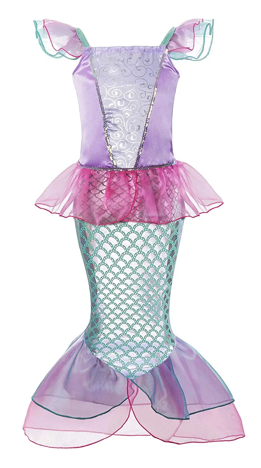 

FEECOLOR 1PCS Little Girl Mermaid Princess Costume Sequins Party Dress