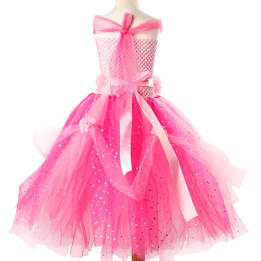 Glittery Flower Girls Tutu Dress Kids Princess Wedding Party Dresses for Christmas Costumes Baby Pageant Fancy Tutu Ball Gown (8)