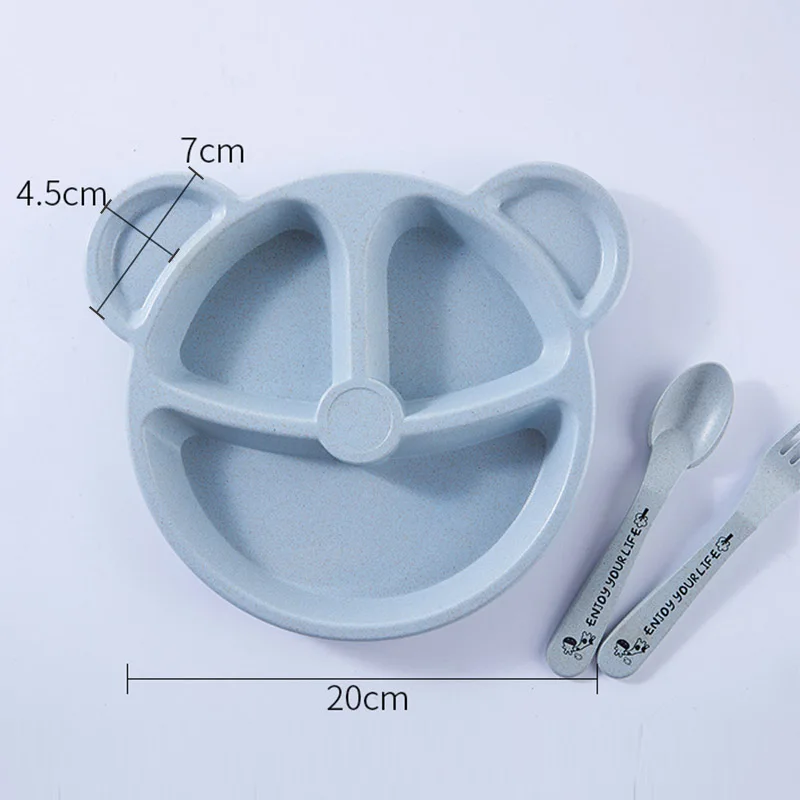 3Pcs Baby Bamboo Food Storage Tableware Kids Plate Spoon Fork Solid Dishes Newborn Children Eco-friendly Dinnerware Set BB5129 3Pcs Baby Bamboo Food Storage Tableware Kids Plate Spoon Fork Solid Dishes Newborn Children Eco-friendly Dinnerware Set BB5129