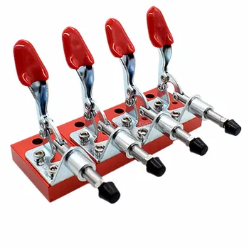 

4pcs Engraving Machine Fastening Platen CNC Router Fixture Quick Clamp Fixture Plate Push&Pull Toggle Vertical Clamp Tool Set
