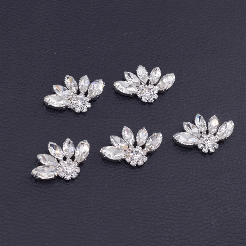 

Very Exquiste Flat Back Buttons 20pcs/lot Glass Rhinestone Strass Button Appliques Dress Clothing Decorations Gold plated DIY