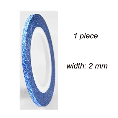 Матовая наклейка для ногтей ширина круга 1 2 3 мм цветной дизайн ногтей Наклейка s маникюрный круг самоклеющаяся наклейка s накладные ногти NDL - Цвет: Blue 2mm