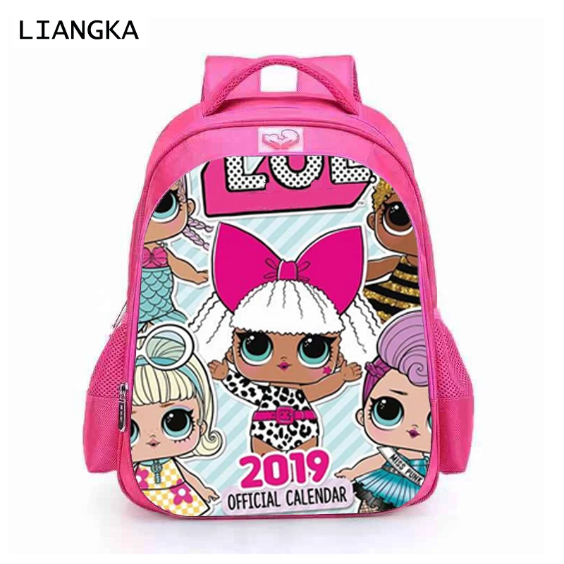 

LIANGKA Toddler Kids LOL Dolls Backpack LOL Dolls Baby Printed Orthopedic Schoolbag Cute Cartoon Bookbag Mochila