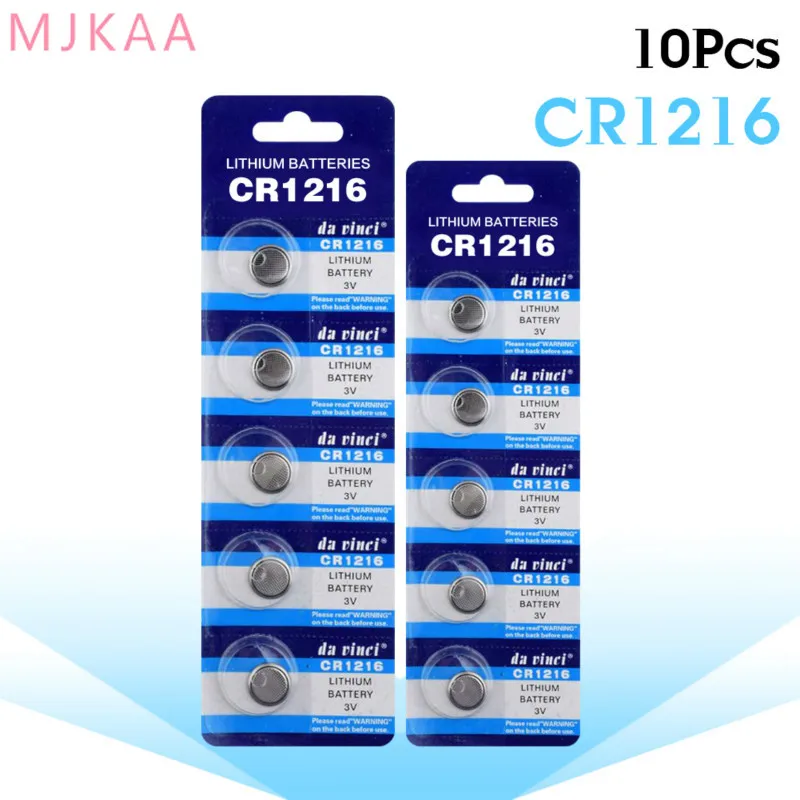 

10pcs/pack CR1216 Button Batteries for Watch Electronic Toy Remote DL1216 BR1216 Cell Coin Lithium Battery 3V CR 1216 5034LC