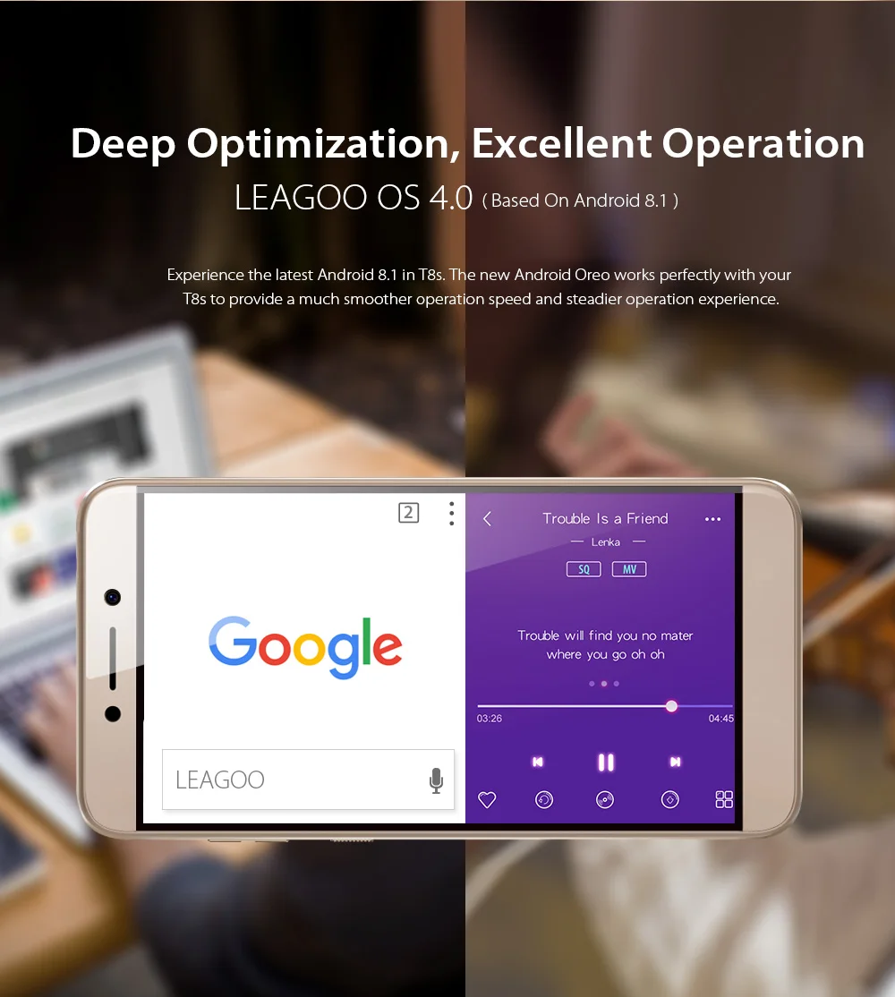 LEAGOO T8s 5 ''FHD Incell мобильный телефон Android 8 1 4 ГБ 32 MTK6750T Octa Core 3080 мАч 13MP двойной