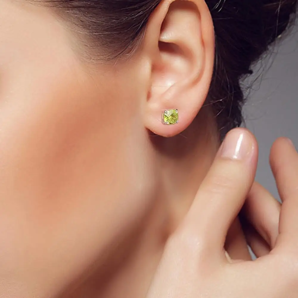Женский ювелирный комплект из серебра 925 пробы с зеленым Перидотом|jewelry sets|fine