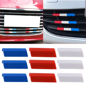 

beler Car Front Grille Grill plastic Cover Trim France Flag Color Fit for Peugeot 301 4008 308 408