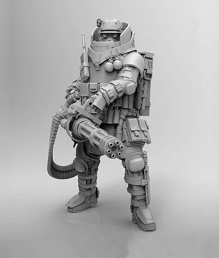 

1/24 75MM Resin Figures Model Kits Advance Guard Heavy Gunner Unassambled Unpainted