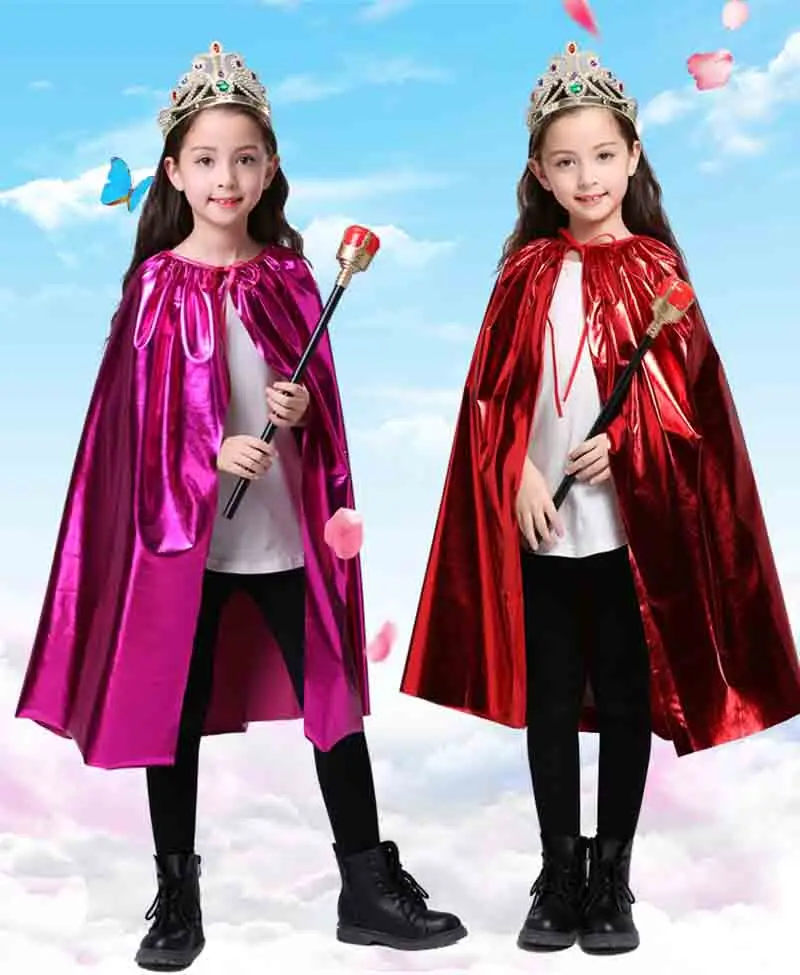 

Halloween & Christmas Party Cloak Children's Girls Boys Costume Magician Witch Cloak Princess Cosplay Costume For Adult & Child