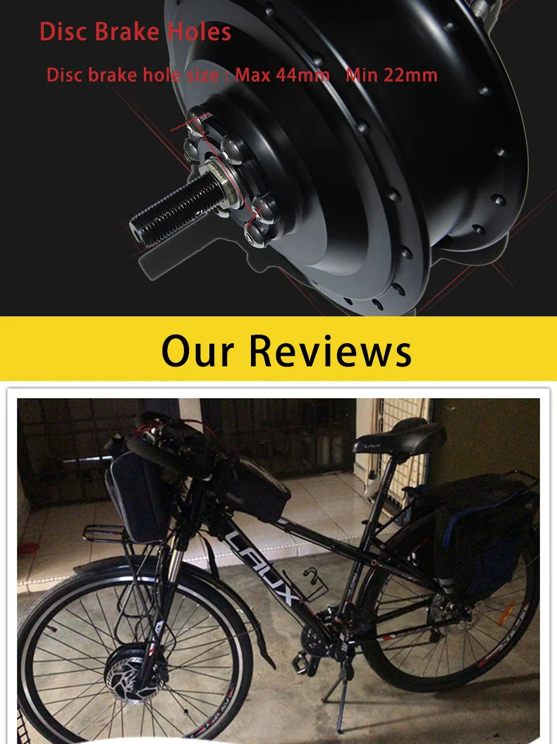 Clearance Free Shipping 36V 500W Powerful BPM Brushless gear hub Motor Electric Bike Bicycle Motor for Front Rear Wheel 20inch 26inch 700C 7