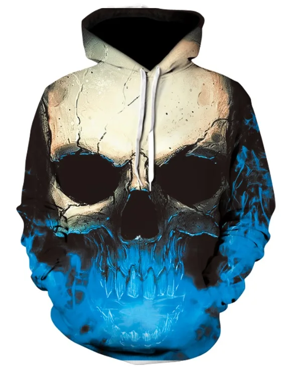 Hot hoodies Ghost red eye skull 3d series hoodie men's fashion winter spring sportswear hoodie sweatshirt jacket leisure tops - Цвет: 2