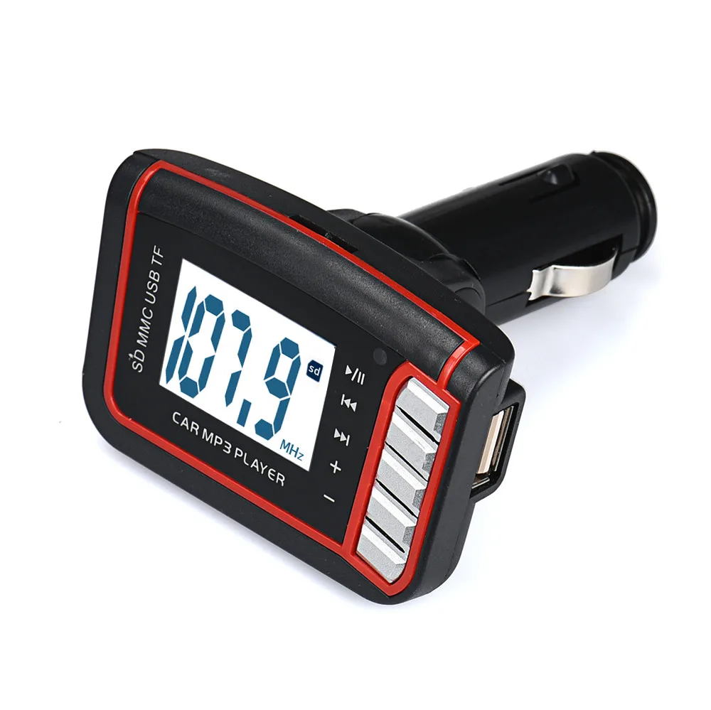 

2018 hot sale fashion LCD Car MP3 MP4 Player Wireless FM Transmitter Modulator SD/ MMC Card w/ Remote very good