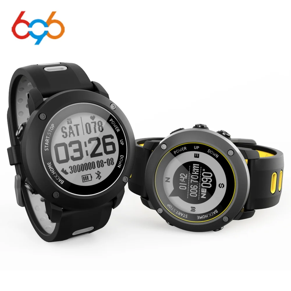 

696 UW90 Bluetooth Smart Watch Sport Wristwatch 1.2 Inch GPS Heart Rate Monitor Pedometer IP68 Professional Waterproof Outdoor