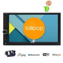 Double 2Din car Head Unit Android 5.1 GPS radio Navigation Two din Car Stereo Auto Radio Audio Video Player Wifi + FREE Camera
