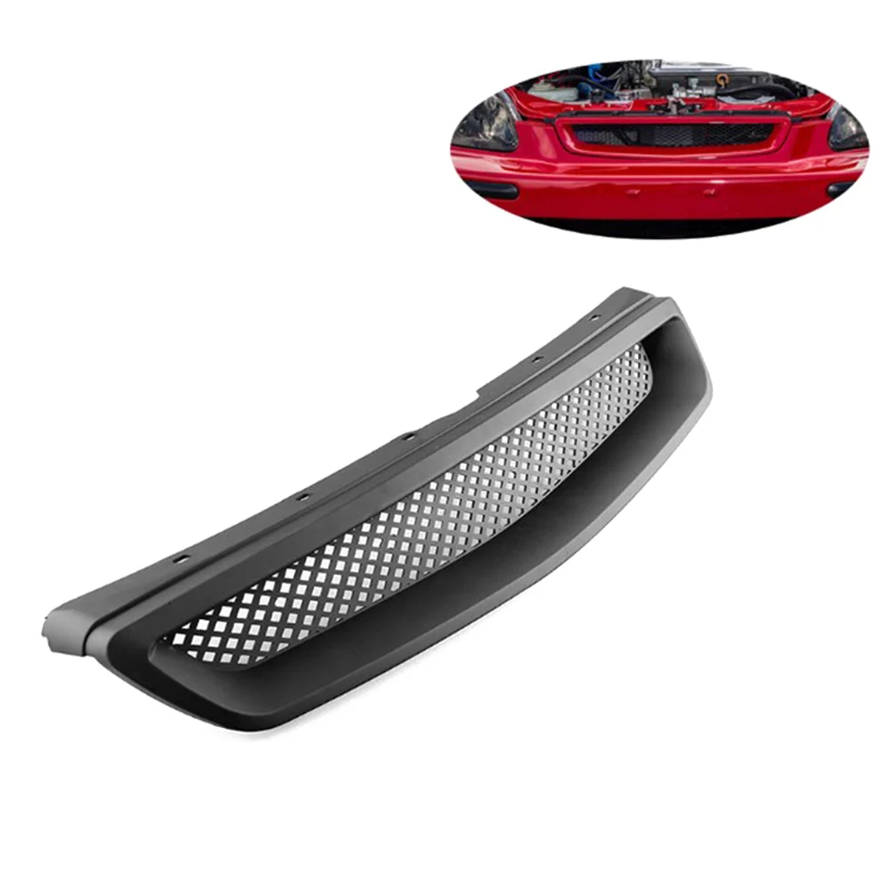 

FOR 96-98 HONDA CIVIC EK CX DX EX HX LX FRONT HOOD GRILL GRILLE T-R ABS