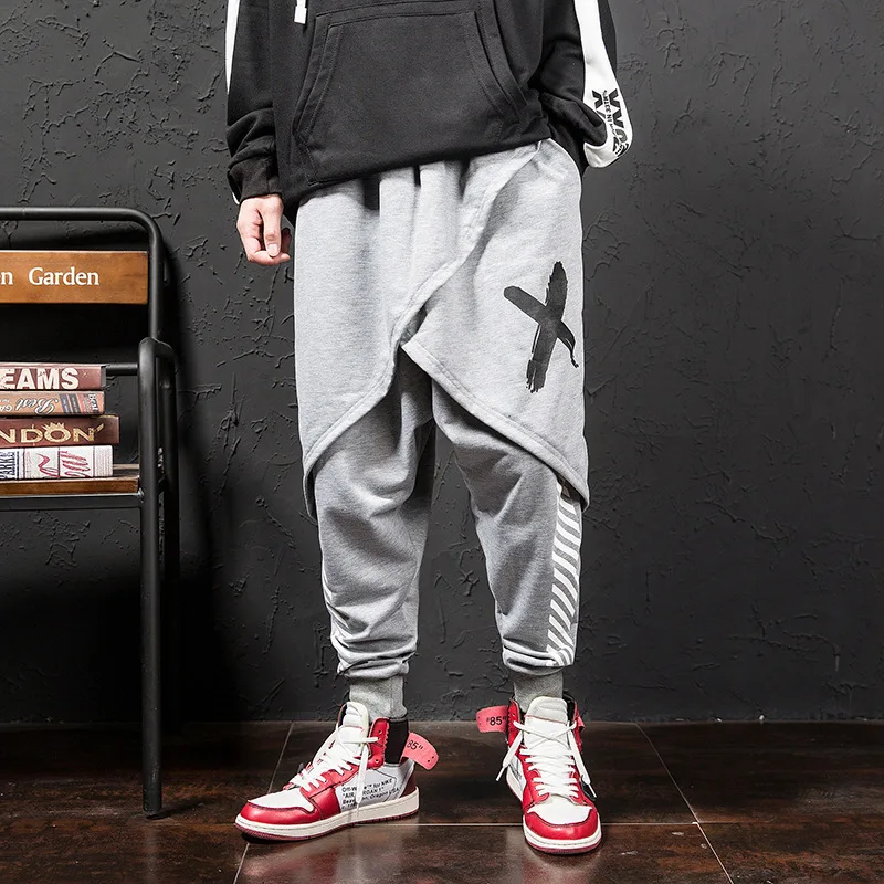2019 spring European and American men's casual pants street hip hop tide brand trousers comfortable new loose men's casual