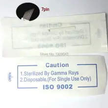 500 шт./лот 7pin иглы игла для нанесения татуировки бровей вышивка Перманентный макияж микроволокна бровей поставка с инструкцией иглы