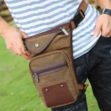 Мужская поясная сумка с заниженной ногой, сумка на бедро, сумка для мотоциклиста, сумка через плечо для путешествий, Мужская холщовая/нейлоновая поясная сумка