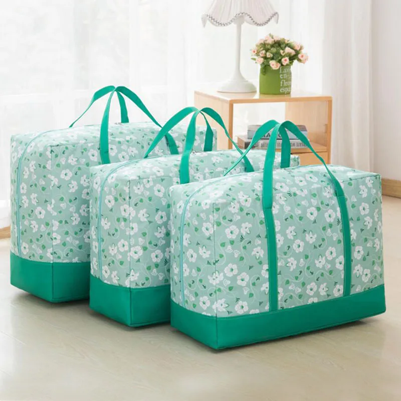 3 Set Fabric Comforter Storage Bag with Handles, Durable Organizer Bag