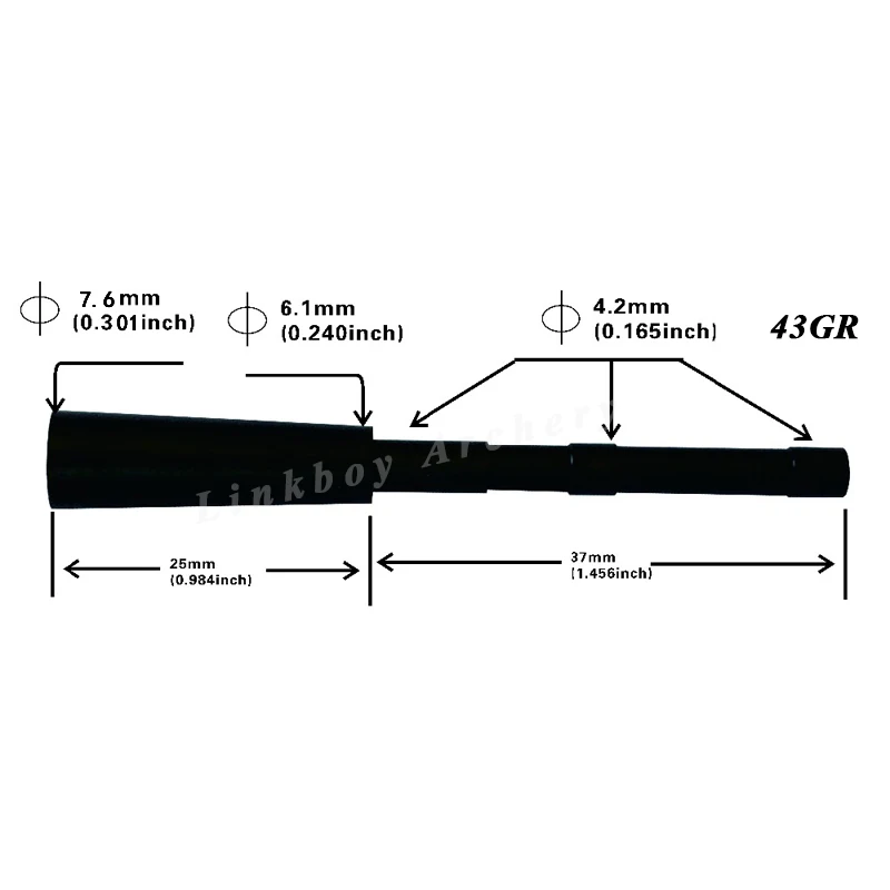 Linkboy Archery 12 шт. 38 39 43GR Алюминиевая Вставка для стрел соединение наконечников