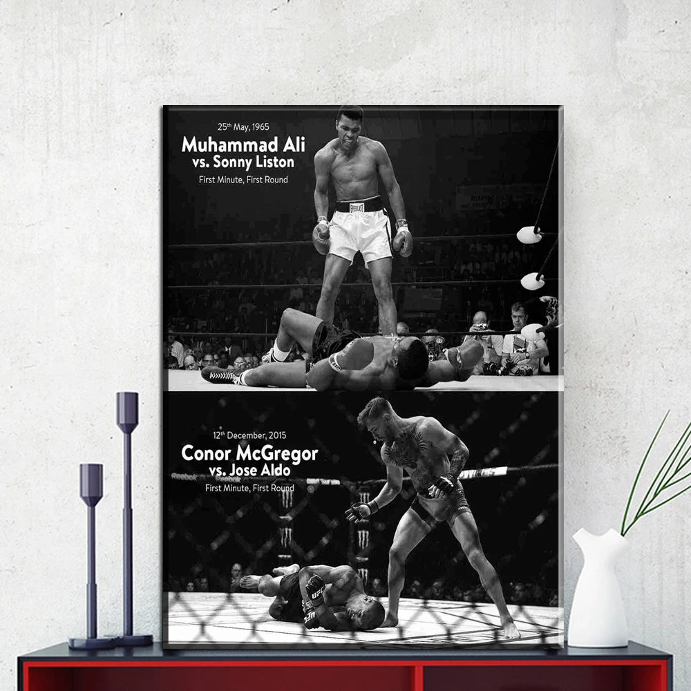 

ZZ1150 CONOR McGREGOR Muhammad Ali Motivational canvas posters and prints art sports pictures oil art painting for home wall